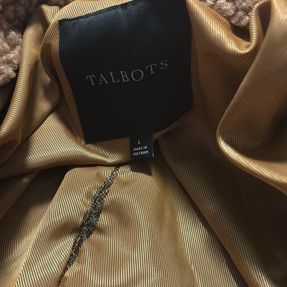 Talbots Sherpa Teddy Coat in Camel Color L - Picture 8 of 8